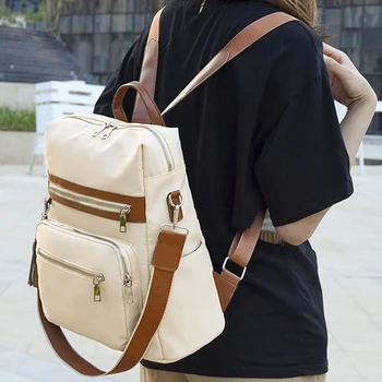 Высококачественный женский мужской рюкзак Мягкие Оксфордские мужские рюкзаки для девочек Роскошный дизайнерский рюкзак для ноутбука Большая вместительная дорожная сумка Изображение 1