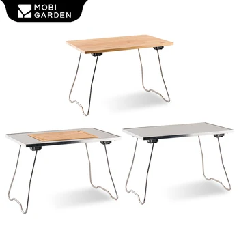 Складной стол MOBI для садового кемпинга на открытом воздухе из нержавеющей стали и бамбуковой доски, стол IGT для сращивания, Многофункциональный Стол для приготовления барбекю для пикника.