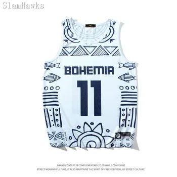 Hipjazer King Bohemia 11 # Баскетбольная майка с 3D-принтом BattleBorn, Летние спортивные рубашки для пляжных тренировок, термотрансферные баки Изображение 0