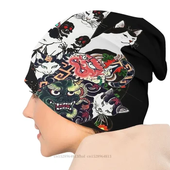 Черные Кошачьи Милые и забавные Модные шляпы Антикварная японская Шляпка из дерева Хипстерские Тюбетейки Шапочки Кепки Изображение 4