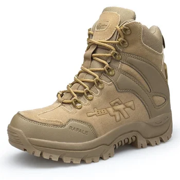 Мужские военные ботинки бренда TRILEINO, походные ботинки, нескользящие резиновые сапоги, тактическая армейская рабочая обувь в пустыне, кроссовки Изображение 0