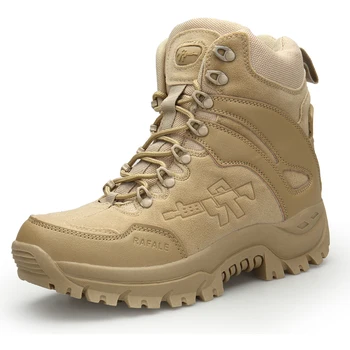 Мужские военные ботинки бренда TRILEINO, походные ботинки, нескользящие резиновые сапоги, тактическая армейская рабочая обувь в пустыне, кроссовки Изображение 2