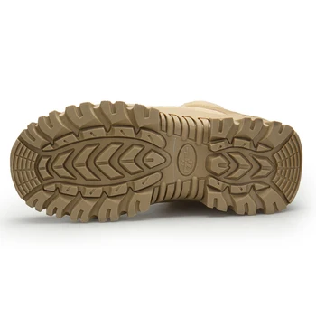 Мужские военные ботинки бренда TRILEINO, походные ботинки, нескользящие резиновые сапоги, тактическая армейская рабочая обувь в пустыне, кроссовки Изображение 5