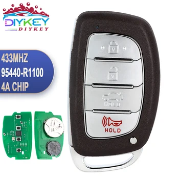 DIYKEY для Hyundai HB20 2020 2021 2022 2023 95440- R1100 95440 R1100 433 МГц 4A чип 4 кнопки Fob Smart Control Key Remote Изображение 0
