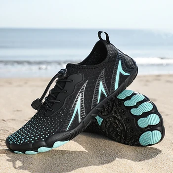 Водонепроницаемая обувь Женская пляжная обувь для босоножек Мужские и женские Дышащие кроссовки Быстросохнущая Речная Морская пляжная обувь Изображение 2