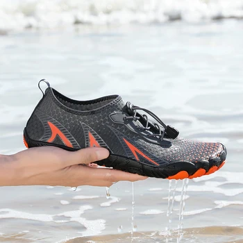 Водонепроницаемая обувь Женская пляжная обувь для босоножек Мужские и женские Дышащие кроссовки Быстросохнущая Речная Морская пляжная обувь Изображение 3