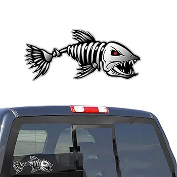 Наклейки для автомобиля с рыбьей костью, наружные наклейки для автомобиля с рыбьей костью, декоративные наклейки для тела Изображение 3