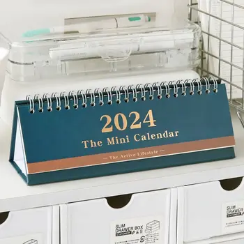 Настольный календарь на 2024 год, раскладывающийся рабочий стол Для планирования, организации ежедневного месячного расписания, канцелярских принадлежностей для дома и школы Изображение 1