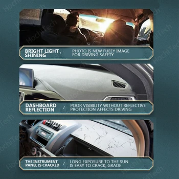 Коврик для Защиты Приборной Панели Автомобиля от Ультрафиолета из Высококачественного Полиэфирного Волокна с Правосторонним Приводом для Mercedes Benz M Class W164 2006-2011 ML350 ML250 Cover Изображение 3