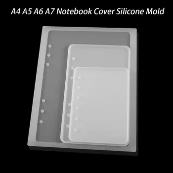 1 шт., форма для обложки ноутбука из эпоксидной смолы, Аксессуары для хрустальных книг ручной работы, Форма для смолы A4 A5 A6 A7, модель из УФ-силикона.