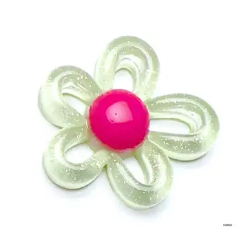 Красочные цветочные подвески Сделай сам, ожерелье, браслет, серьги, подвеска для изготовления ювелирных изделий, подарок Vanlentines Изображение 3