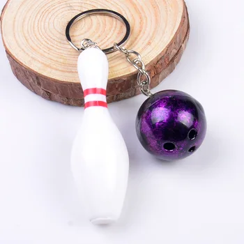 4 цвета Специальная Классическая модель 3D шаров для боулинга брелок для ключей брелок-брелок подарок для влюбленных ярких цветов Изображение 1