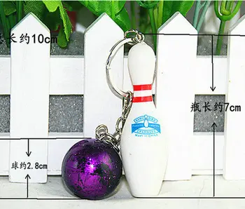 4 цвета Специальная Классическая модель 3D шаров для боулинга брелок для ключей брелок-брелок подарок для влюбленных ярких цветов Изображение 5