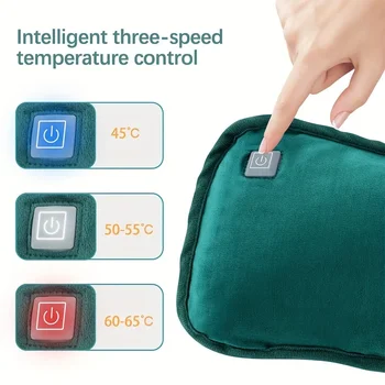 Перезаряжаемая USB-грелка для рук с регулируемой температурой термосумка Graphene Heat Warm Pad Портативная накладка для перчаток Электрический обогреватель для рук Изображение 2