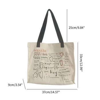 Функциональная сумка 28GD, сумка через плечо, школьная сумка большой емкости, сумка-тоут Изображение 5