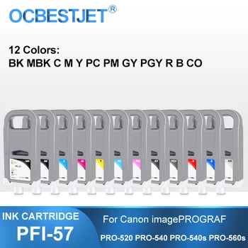 700 Мл PFI-57 PFI57 Совместимый Чернильный Картридж С Чернилами Для принтера Canon imagePROGRAF PRO 520 540 540s 560s 12 цветов/комплект