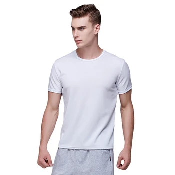 Мужская футболка с коротким рукавом и круглым вырезом, Грязезащитная, Легко подбираемая, Противообрастающий и водонепроницаемый топ, Однотонная, Летняя