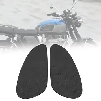 2x Накладка для топливного бака мотоцикла, Износостойкая, Защищающая от царапин, Черные Аксессуары, Защитная наклейка для Triumph 2017-2023 Bonneville Изображение 4