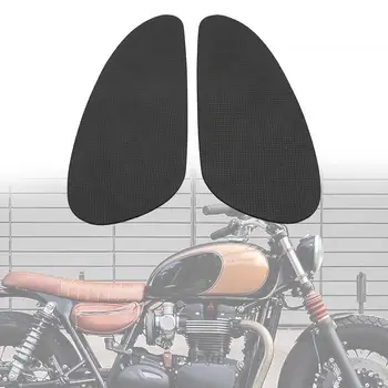 2x Накладка для топливного бака мотоцикла, Износостойкая, Защищающая от царапин, Черные Аксессуары, Защитная наклейка для Triumph 2017-2023 Bonneville Изображение 5