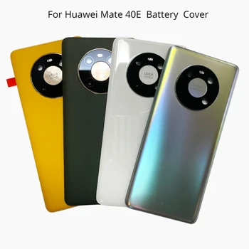 Для Huawei Mate 40E Стеклянная крышка аккумулятора Задняя дверь корпус Задняя крышка Запасная часть с объективом камеры