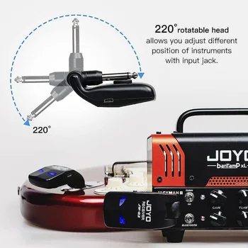 JOYO-перезаряжаемый передатчик и приемник для баса, беспроводного гитарного звука, 4 канала, JW-03, 2,4 ГГц Изображение 2