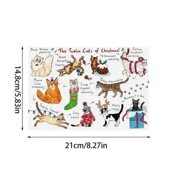 Рождественские открытки для собак, Милые Поздравительные Открытки с животными На Рождество, Поздравительные принадлежности с изображением животных для семьи, любителей собак и Изображение 5