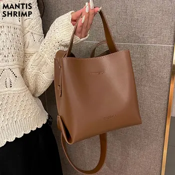 Женская сумка, простая модная сумка через плечо, высококачественная роскошная сумка-мессенджер из искусственной кожи, ведро для женщин, бренд Crossbody Изображение 0
