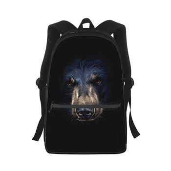 свирепый Медведь, мужской Женский рюкзак с 3D принтом, модная студенческая школьная сумка, рюкзак для ноутбука, Детская дорожная сумка через плечо Изображение 0