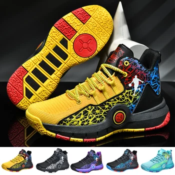Баскетбольная обувь Для детей и мальчиков, спортивная обувь для тренировок на открытом воздухе, Унисекс, Дышащие Нескользящие Мужские Баскетбольные кроссовки, Новинка 2023 года выпуска