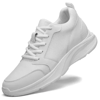 2023 Мужская обувь с лифтом для мужчин, белые повседневные кроссовки, мужская Невидимая обувь, увеличивающая рост, Мужская Дышащая сетчатая обувь с лифтом 6-8 см