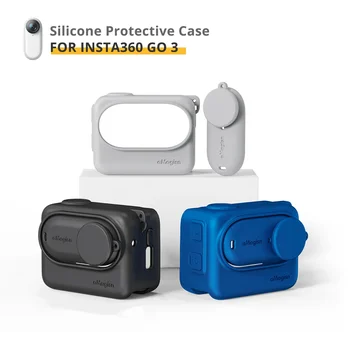 Силиконовый защитный чехол для Insta360 GO 3, прикрепленный к шнурку, обеспечивает всестороннюю защиту аксессуаров для экшн-камер GO3