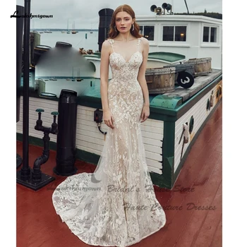 Lakshmigown, сексуальное женское кружевное роскошное свадебное платье 