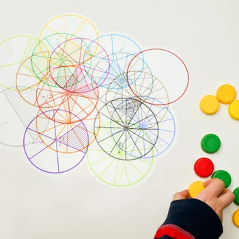 Цветная Дробная окружность, игрушка для развития интеллекта, математические игрушки, обучающие детей числам