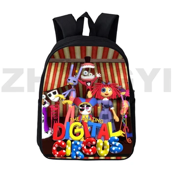 3D Школьные сумки The Amazing Digital Circus для студентов-подростков, Модный рюкзак для ноутбука, 12/16-дюймовый рюкзак для детского сада, сумка для книг