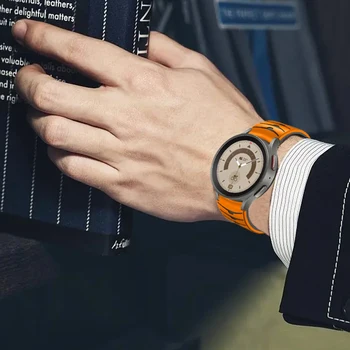 Силиконовый Ремешок Для Samsung Galaxy Watch 5 4 44 мм 40 мм Watch 5 pro 45 мм Спортивный Ремешок Correa Для Galaxy Watch 4 46 мм 42 мм Браслет Изображение 4