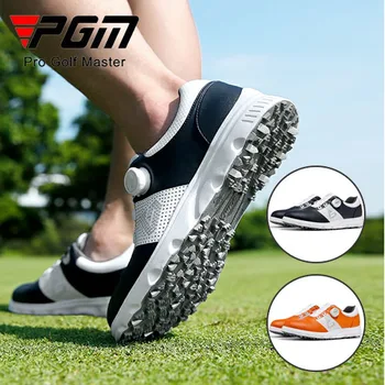 PGM, новое поступление, мужские противоскользящие туфли для гольфа, мужские водонепроницаемые спортивные кроссовки, дышащие кроссовки с пряжкой, Ультралегкая обувь