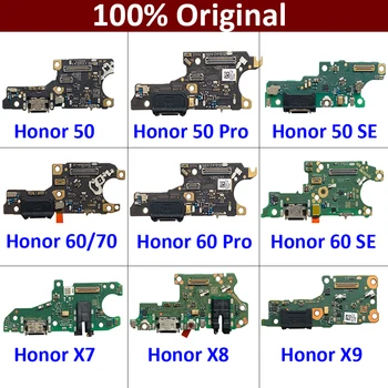 Оригинал Для Huawei Honor 50 60 70 Pro Se lite X7 X7A X8 X8A X9 5G USB Порт Для зарядки Разъем Док-станции Плата Для Зарядки Гибкий Кабель