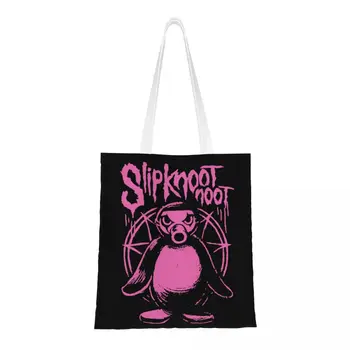 Noot Noot Сумка для покупок из бакалейных товаров, холщовая сумка-тоут с кавайным принтом, сумка-тоут через плечо, большая вместительная сумка с пингвином Пингу Улззанг