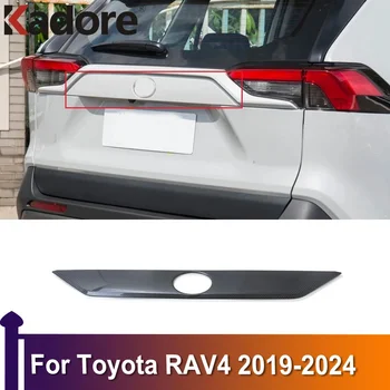 Для Toyota RAV4 RAV 4 2019-2022 2023 2024 Хромированная Отделка Задней Крышки Багажника Накладка На Заднюю Дверь Аксессуары Для Украшения Багажника