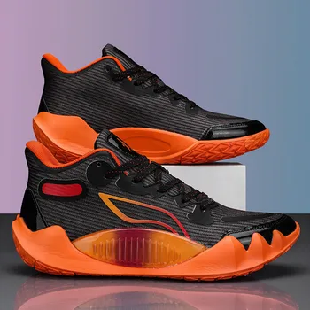 Профессиональная мужская баскетбольная обувь, новинка 2023 года, качественная нескользящая спортивная обувь, мужская Дышащая обувь на платформе, мужские кроссовки-корзины