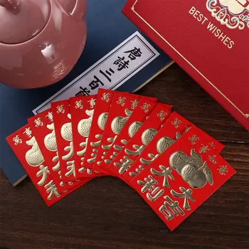 30шт Изысканный свадебный китайский Мини-красный конверт с пожеланиями, карманы для благословения, Весенний фестиваль, Новогодние карманы для денег