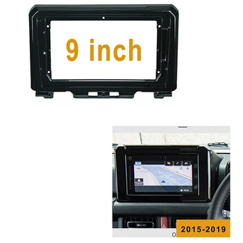 Двойная панель Din для SUZUKI Jimny 2015-2019 9-дюймовый комплект приборной панели, стереосистема, GPS, DVD-плеер, Установка рамки объемной отделки Изображение 4