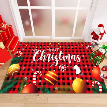 Рождественский моющийся коврик для кухни-Коврики для прихожей, Нескользящий Мягкий ковер для пола в столовой