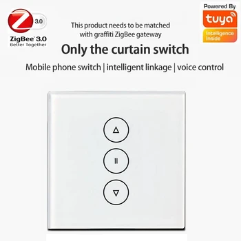 Tuya Zigbee Smart Switch Пульт Дистанционного Управления Жалюзи Двигатель Рольставни Приложение Таймер Home Alexa Echo Умный Дом