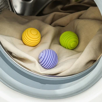 3шт Многоразовых волшебных шариков для белья, сушилка для белья, смягчитель ткани, Инструменты для чистки одежды, Аксессуары для стиральной машины