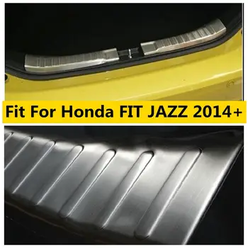Крышка багажника, задний бампер, накладка на порог, накладка на бампер, защитная накладка, подходит для Honda FIT JAZZ 2014-2019, аксессуары для украшения