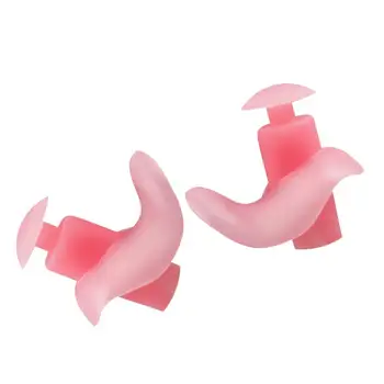 Затычка для ушей для плавания, силиконовые затычки для ушей, беруши для защиты слуха, розовые