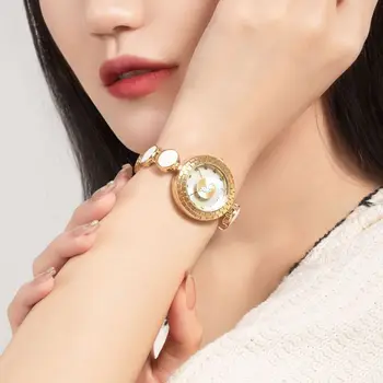 DUGARY Fashion Couple, кварцевые часы в виде ракушки, китайская Традиционная Древняя культура, наручные часы Relogio Masculino, японский механизм. Изображение 4