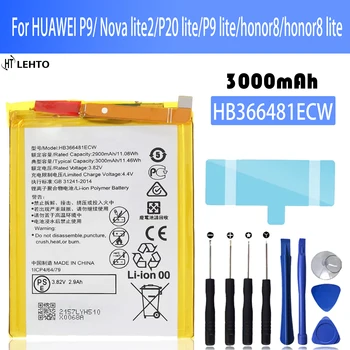 Аккумулятор HB366481ECW Для Huawei Nova 2 lite/Honor 7C Pro 7A Pro AUM-L41 LND-AL30 Оригинальной Емкости Для мобильного телефона