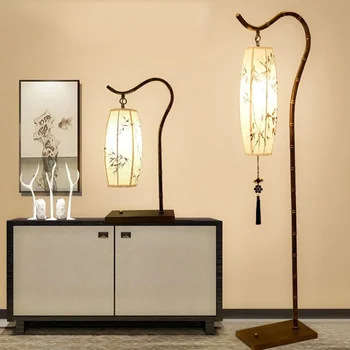 Новая прикроватная лампа для спальни в китайском стиле дзен, вертикальный торшер для гостиной в китайском стиле, кабинета и спальни в прихожей